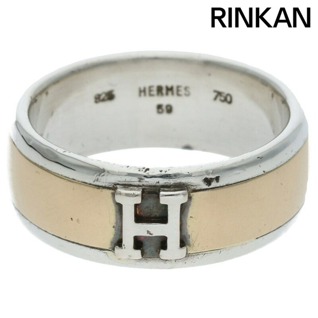 HERMES - エルメス H logo ring Hロゴコンビリング メンズ 59/18 HERMES - エルメス H logo ring Hロゴコンビリング メンズ 59/18