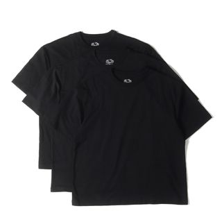 【新品】MINEDENIM マインデニム Tシャツ サイズ:L / 24AW FRUIT OF THE LOOM パック ポケット クルーネック Tシャツ (FTL 3 Pack T-Shirts PCT-401) / ブラック 黒 / トップス カットソー 半袖 パックT【メンズ】(Tシャツ/カットソー(半袖/袖なし))