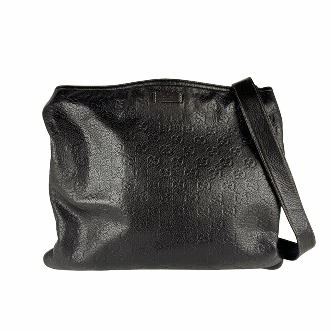 GUCCI - グッチ GUCCI ショルダーバッグ レザー ダークブラウン GUCCI - グッチ GUCCI ショルダーバッグ レザー ダークブラウン