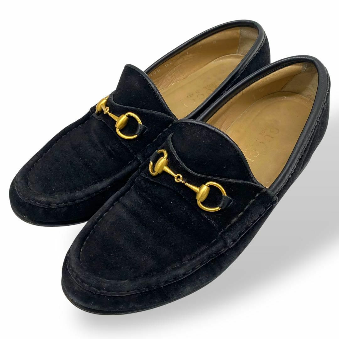 GUCCI - GUCCI グッチ スウェード ホースビット ローファー GUCCI - GUCCI グッチ スウェード ホースビット ローファー