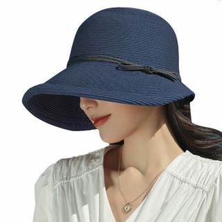キャスケット レディース 帽子 麦わら帽子 小顔効果 通気性 風通し 折りたたみ(その他)