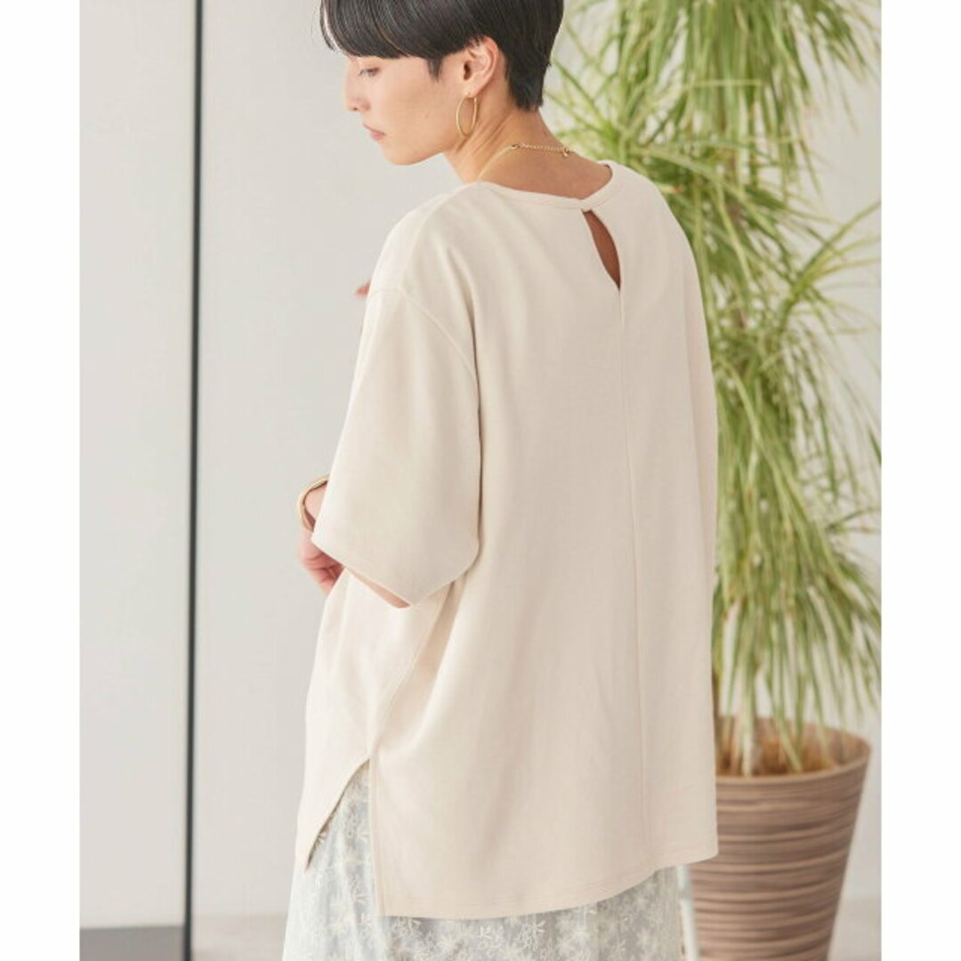 AMERICAN HOLIC(アメリカンホリック)の【ライトベージュ】【M】バックスリットTシャツ レディースのトップス(カットソー(長袖/七分))の商品写真