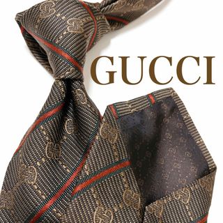 GUCCI - 美品 グッチ ネクタイ ハイブランド GG柄 インター GUCCI - 美品 グッチ ネクタイ ハイブランド GG柄 インター