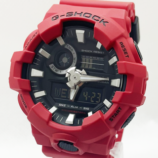 ジーショック(G-SHOCK)のカシオ G-SHOCK アナデジ RED×BLACK フロントボタン GA700(腕時計(アナログ))