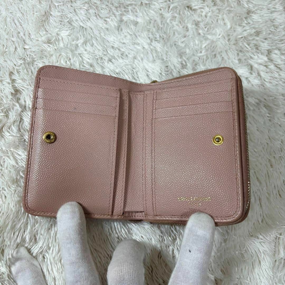 SAINT LAURENT - サンローラン 折り財布 カサンドラ ロゴ V SAINT LAURENT - サンローラン 折り財布 カサンドラ ロゴ V