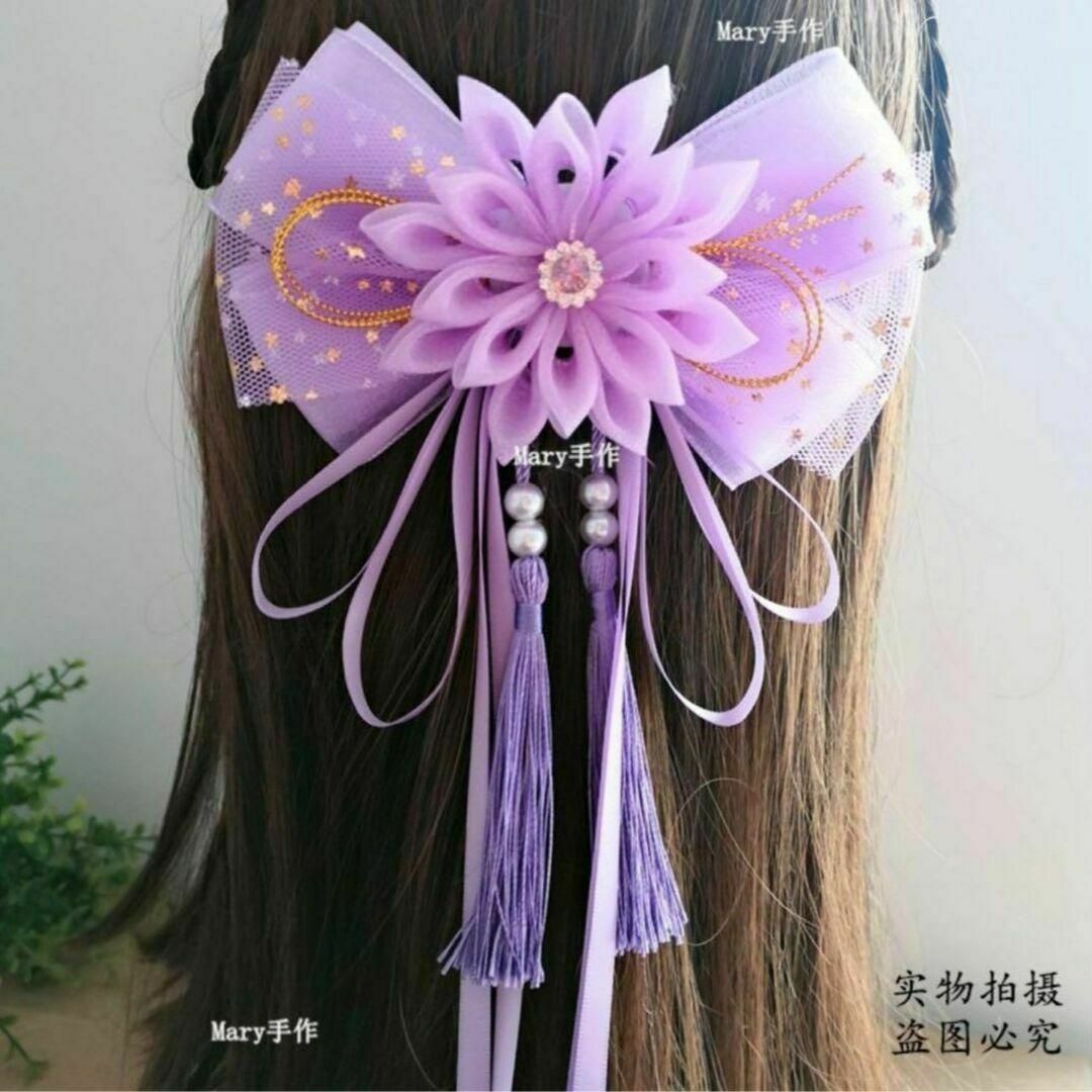 ヘアアクセサリーコスプレ小物七五三和装着物浴衣花リボンお花セレモニー春物可愛い新 レディースのヘアアクセサリー(ヘアピン)の商品写真