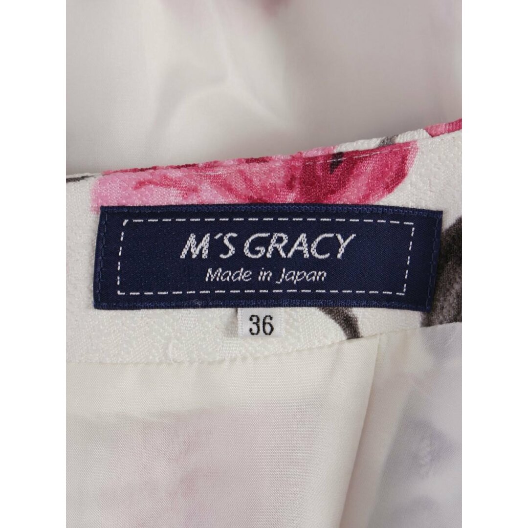 M'S GRACY - エムズグレイシー 911543 ワンピース 36 ホワイト M'S GRACY - エムズグレイシー 911543 ワンピース 36 ホワイト