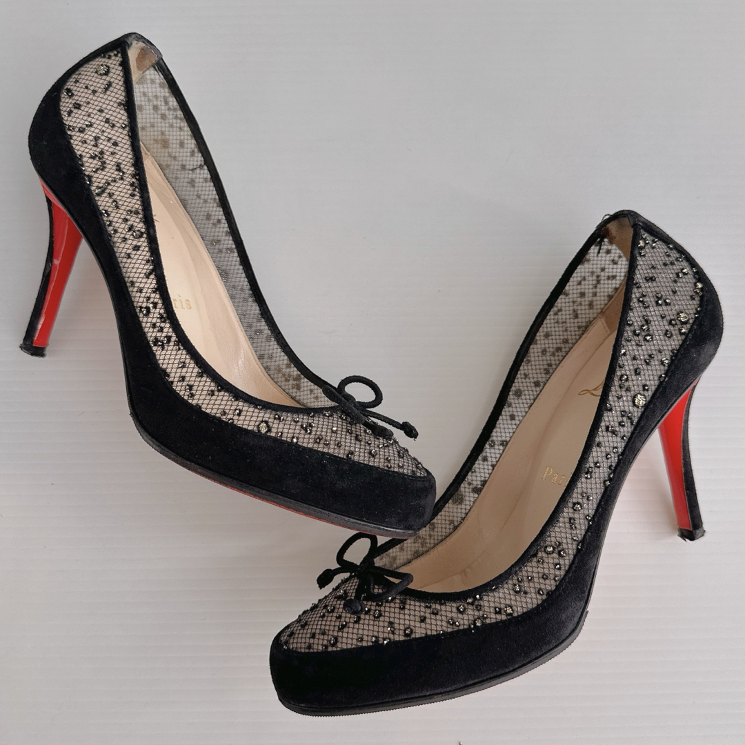 Christian Louboutin - クリスチャンルブタン ラメ入り リボン Christian Louboutin - クリスチャンルブタン ラメ入り リボン