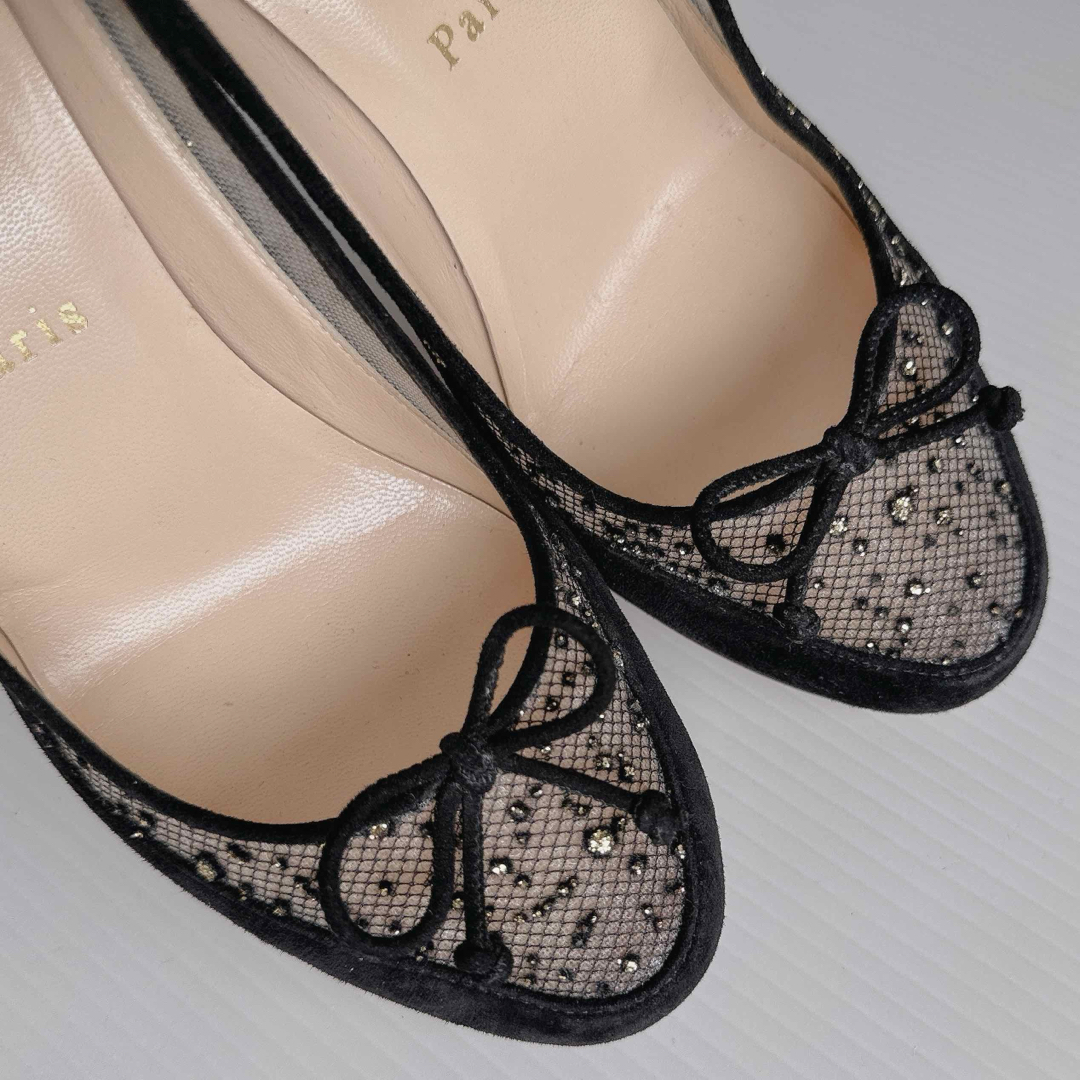 Christian Louboutin - クリスチャンルブタン ラメ入り リボン Christian Louboutin - クリスチャンルブタン ラメ入り リボン