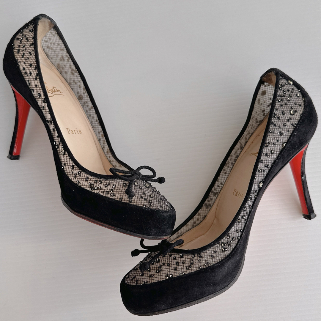 Christian Louboutin - クリスチャンルブタン ラメ入り リボン Christian Louboutin - クリスチャンルブタン ラメ入り リボン
