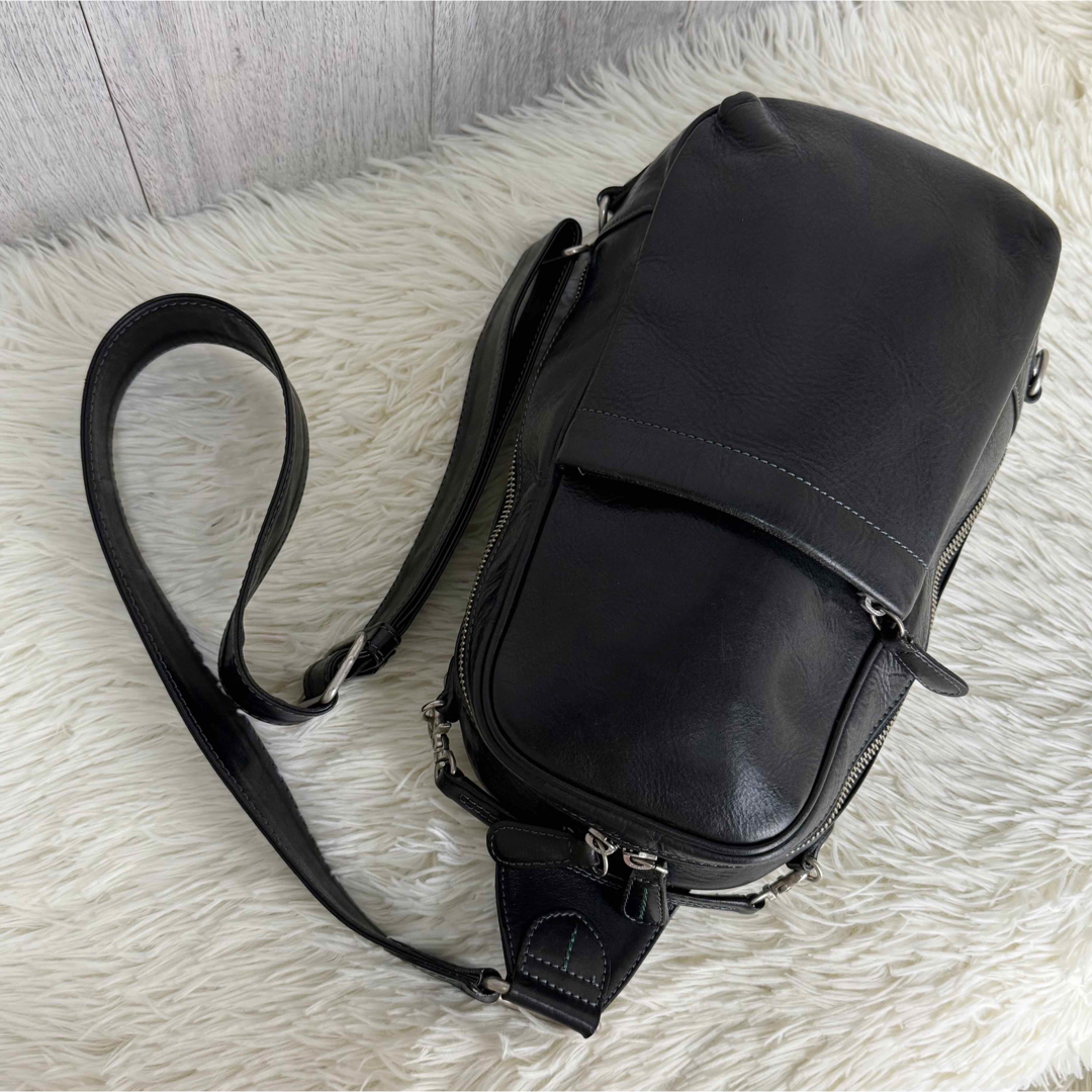 美品♡SOMES SADDLE ソメスサドル レザー ボディバッグ ブラック 美品♡SOMES SADDLE ソメスサドル レザー ボディバッグ ブラック