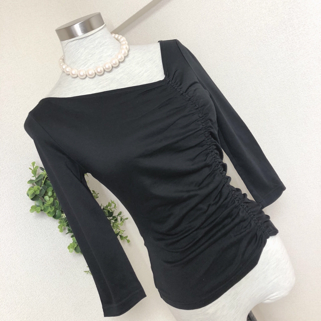 M'S GRACY - エムズグレイシーのVネックドレープカットソー38黒
