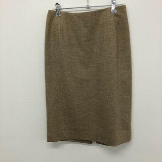 【UNTITLED】アンタイトル　ブラウン　1　タイトスカート　カシミヤ　無地　シンプル(その他)