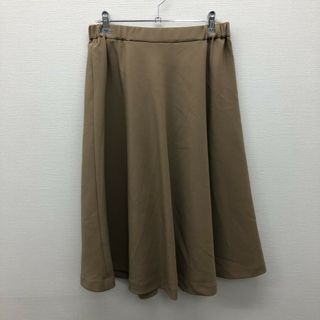 【pierre cardin】ピエールカルダン　ベージュ系　42　フレアスカート　無地　シンプル　ボトムス(その他)