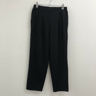 パンツ　黒系　M　スラックス　無地　シンプル　ボトムス(その他)