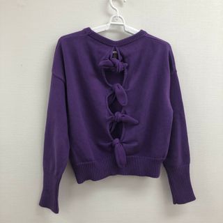 LE CIEL BLEU - IRENE アイレネ Cut yarn knit tops ブルーの LE CIEL BLEU - IRENE アイレネ Cut yarn knit tops ブルーの