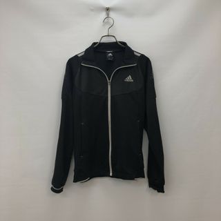 アディダス(adidas)の【adidas】アディダス　トップス　長袖　ジャージ　黒系　ブラック　Mサイズ　ジップアップ　スポーティー(トレーナー/スウェット)