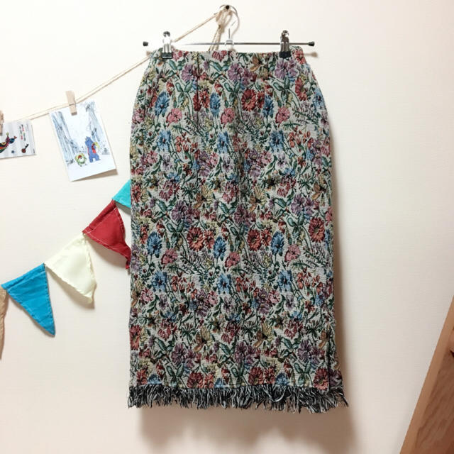 flower(フラワー)のゴブラン織りスカート レディースのスカート(ロングスカート)の商品写真