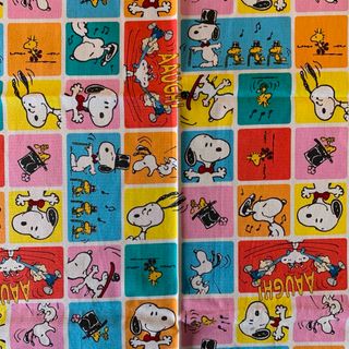 SNOOPY - 【ビンテージシーツ】スヌーピー 夕焼け ドイツ レア柄 SNOOPY - 【ビンテージシーツ】スヌーピー 夕焼け ドイツ レア柄