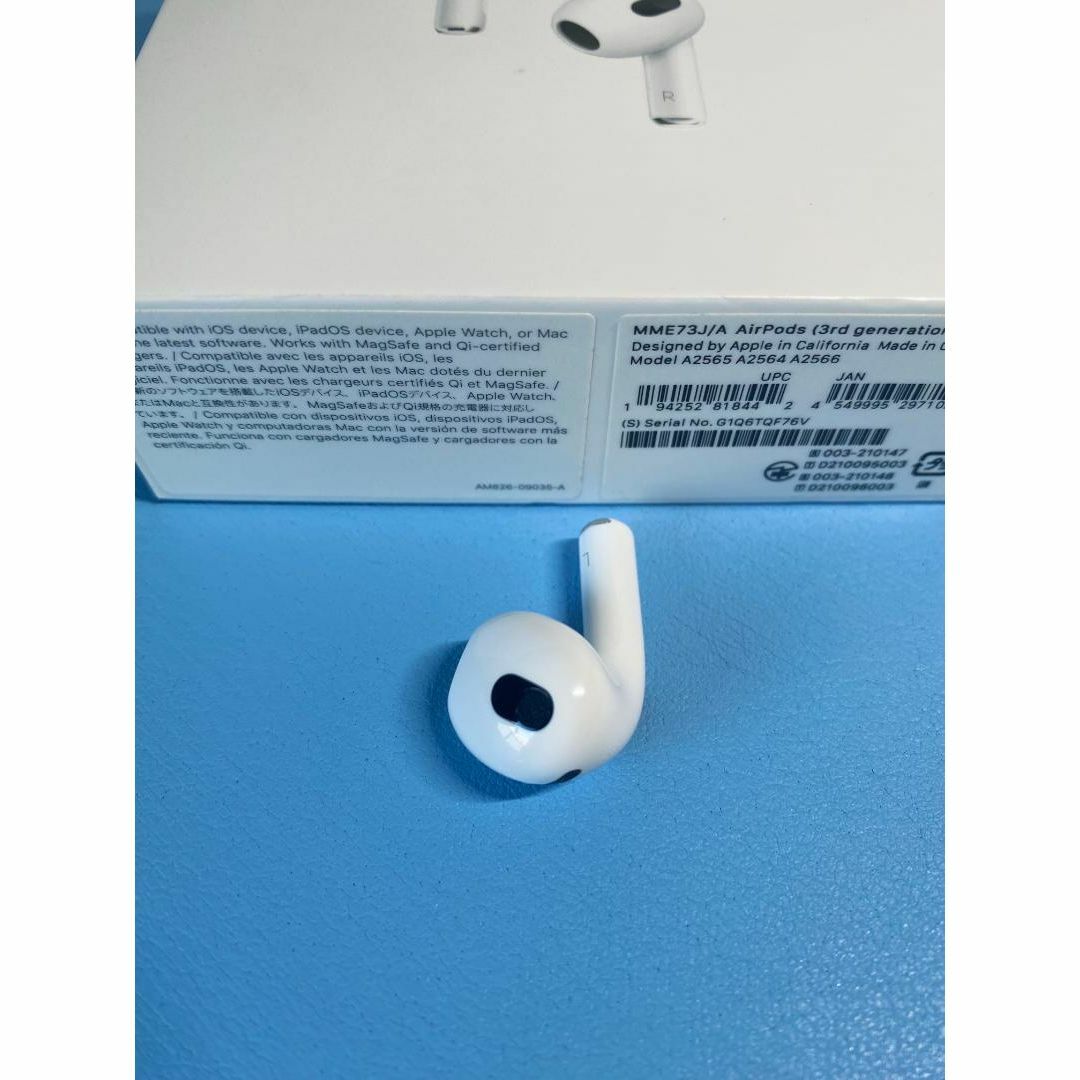 AirPods 第3世代 両耳のみ 国内正規品 MME73J/A イヤホン