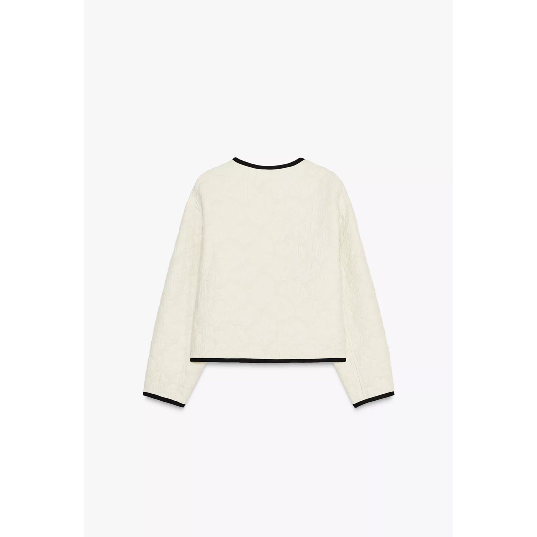 ZARA - ZARA パイピング&フラワーステッチジャケット M新品タグ ZARA - ZARA パイピング&フラワーステッチジャケット M新品タグ