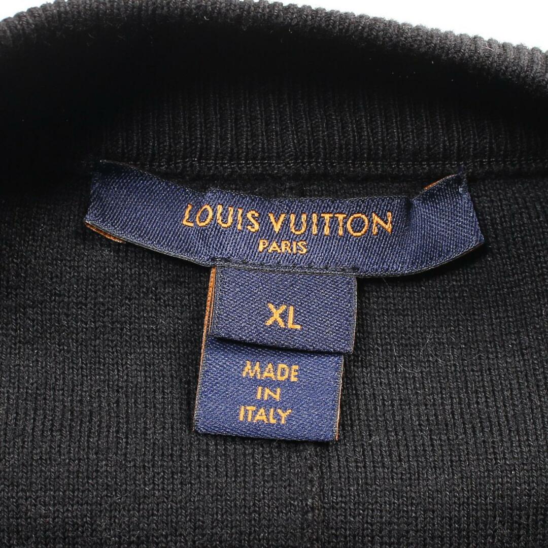 LOUIS VUITTON - ルイ・ヴィトン レザーロゴパッチ カーディガン LOUIS VUITTON - ルイ・ヴィトン レザーロゴパッチ カーディガン