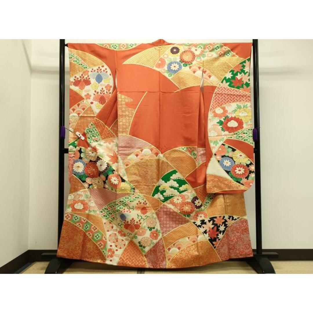 平和屋着物□豪華振袖 駒刺繍 吉祥草花文 金銀彩 正絹 逸品