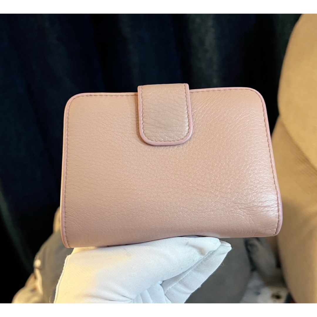 PRADA - 正規品 美品 プラダ 二つ折り財布 ソフトレザー ピンク PRADA - 正規品 美品 プラダ 二つ折り財布 ソフトレザー ピンク