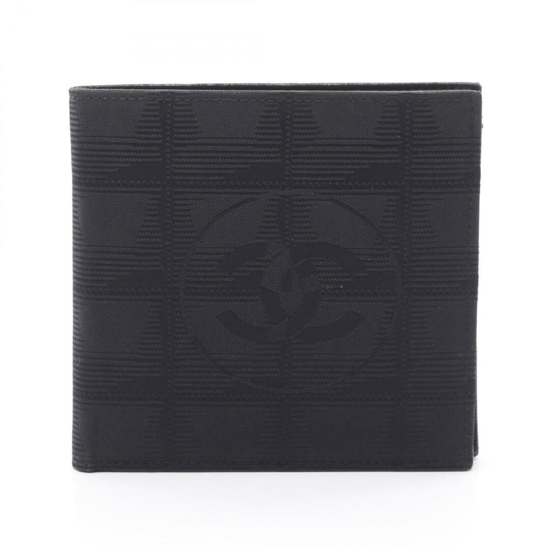CHANEL(シャネル)のシャネル CHANEL ニュートラベルライン 二つ折り財布 財布 レザー ナイロンキャンバス レディース ブラック系 A14342 【中古】 レディースのファッション小物(財布)の商品写真