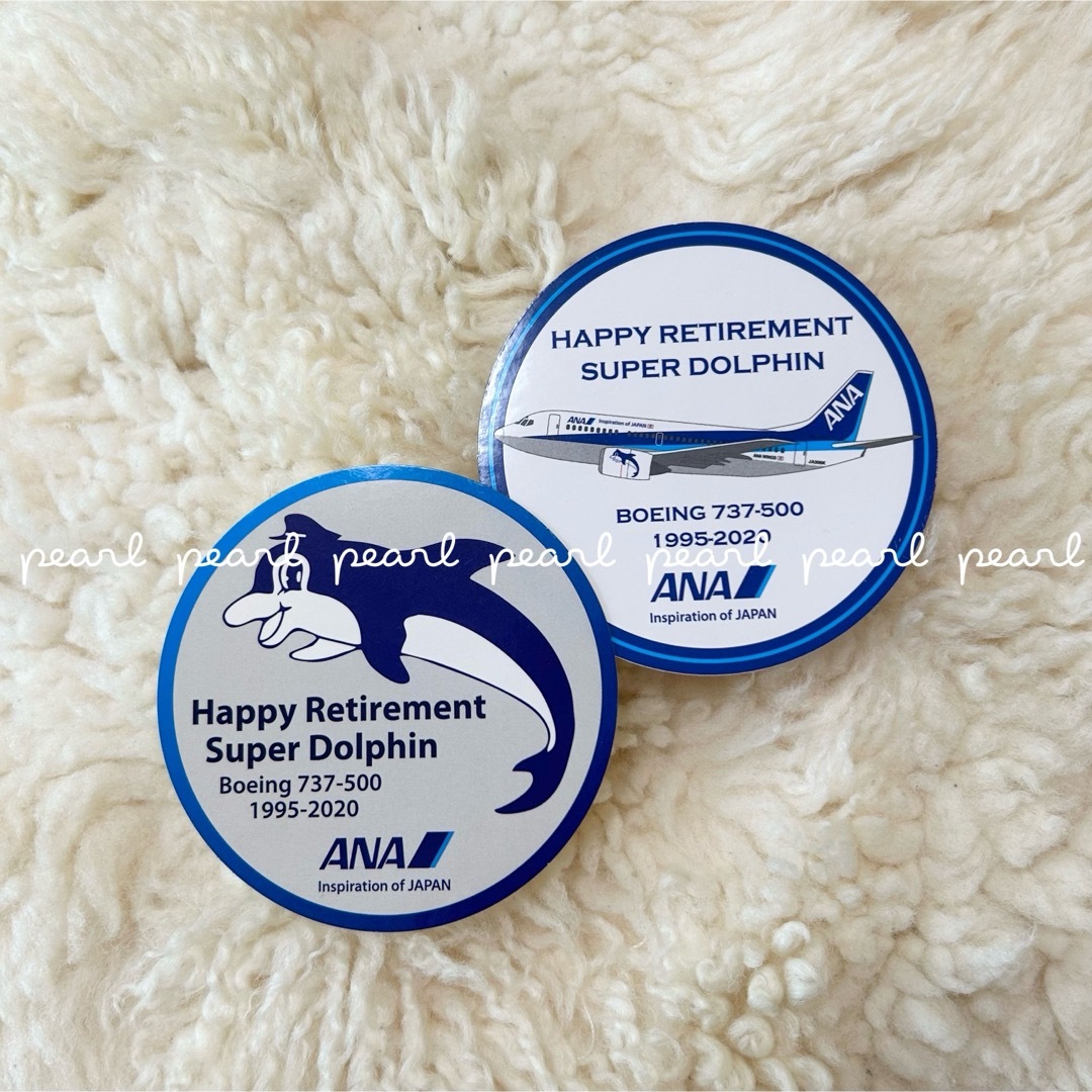 ANA(全日本空輸)(エーエヌエー(ゼンニッポンクウユ))の新品未使用☆ ANA BOEING 737-500 退役機種 記念ステッカー インテリア/住まい/日用品の文房具(シール)の商品写真