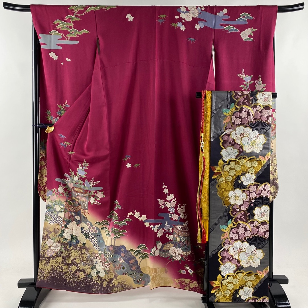 振袖 身丈162cm 裄丈67.5cm 正絹 秀品 【中古】の通販 by 振袖 身丈162cm 裄丈67.5cm 正絹 秀品 【中古】の通販 by