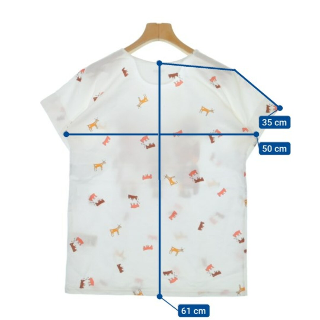 HERMES エルメス Tシャツ・カットソー 36(XS位) 4103525Y0086 HERMES エルメス Tシャツ・カットソー 36(XS位) 白x茶系(総柄)