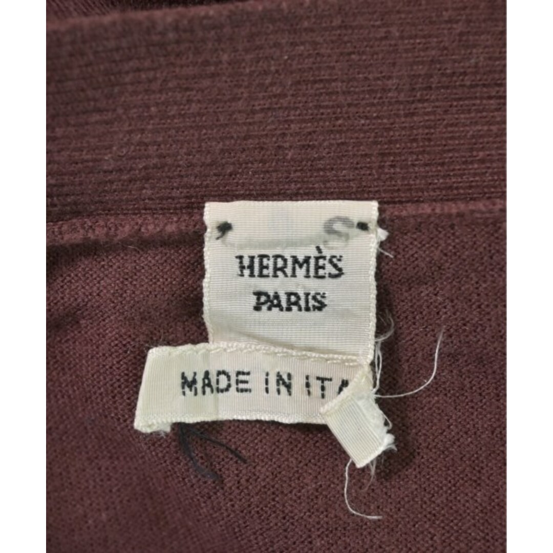 HERMES - HERMES エルメス カーディガン 40(M位) エンジ 【古着