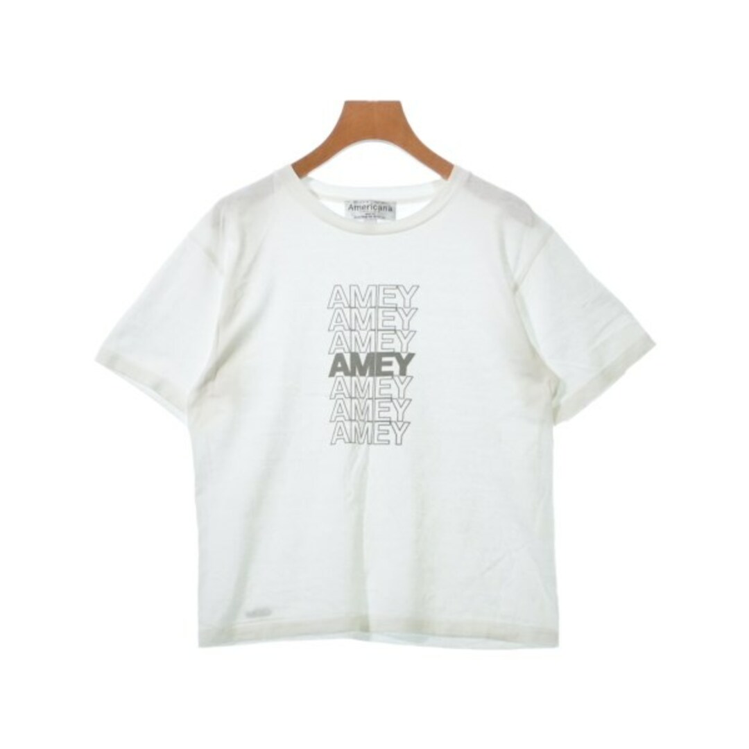 AMERICANA - Americana アメリカーナ Tシャツ・カットソー F 白 AMERICANA - Americana アメリカーナ Tシャツ・カットソー F 白