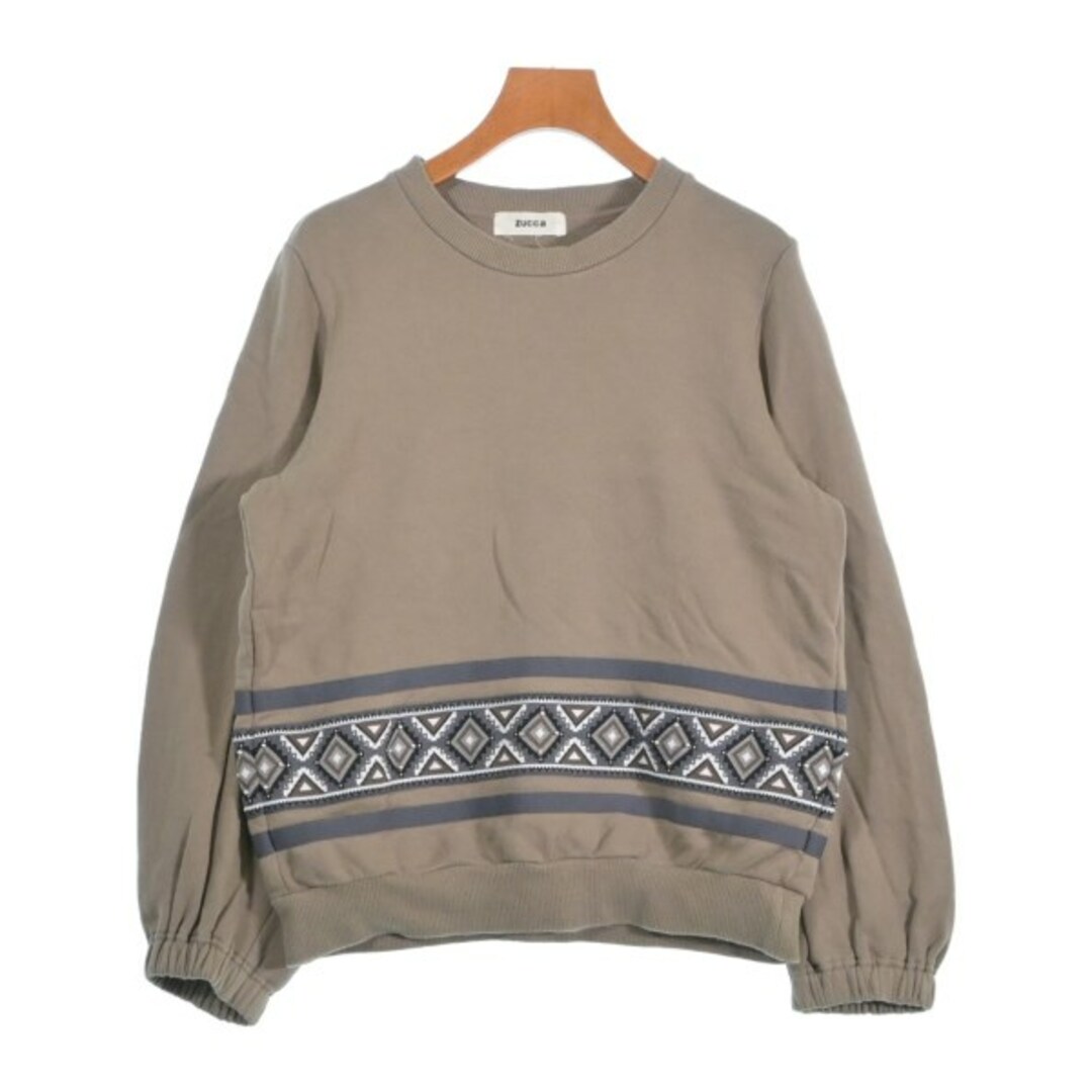ZUCCa - ZUCCa ズッカ スウェット M カーキxグレーx白等 【古着 ZUCCa - ZUCCa ズッカ スウェット M カーキxグレーx白等 【古着