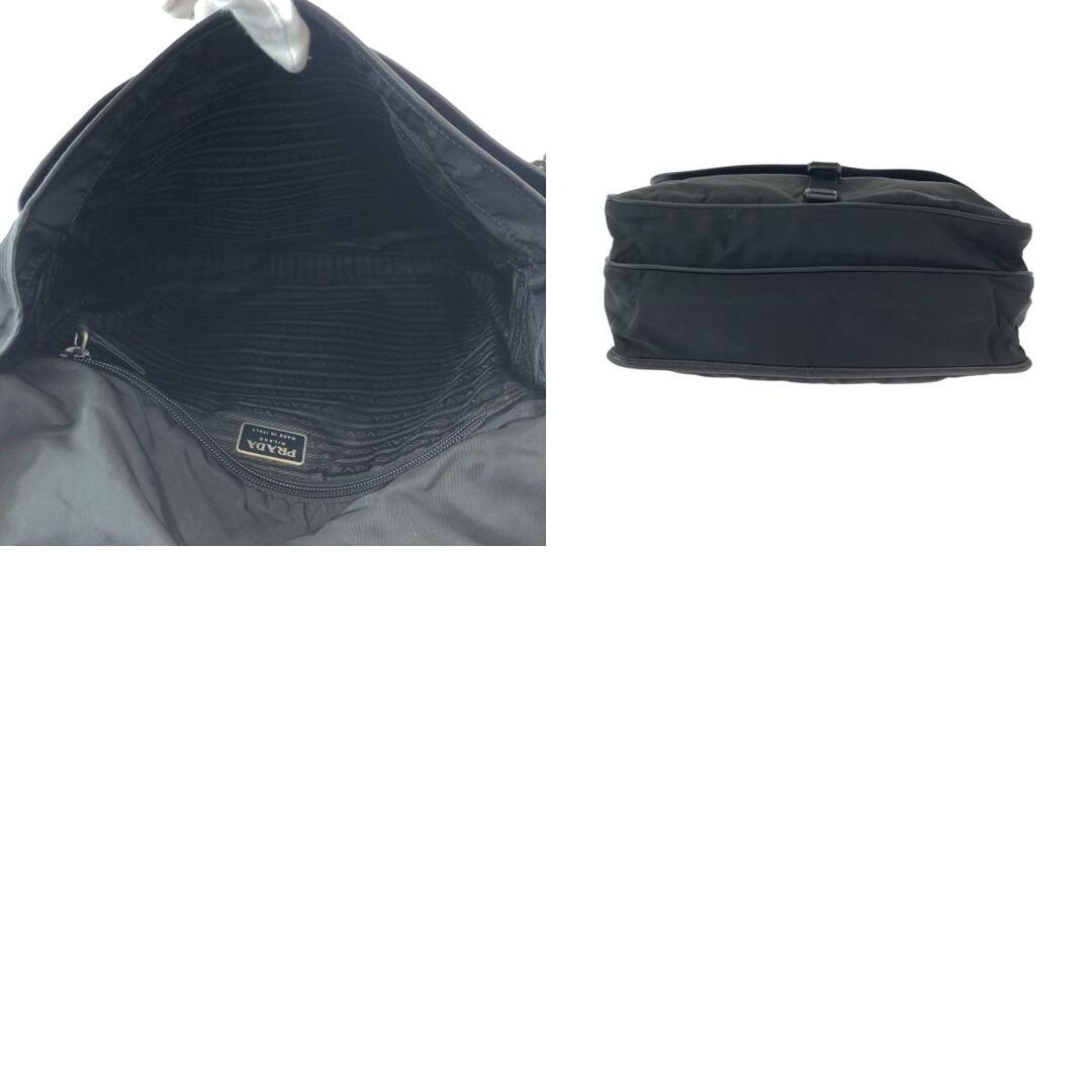 PRADA - 美品 PRADA プラダ テスート 三角ロゴプレート ブラック PRADA - 美品 PRADA プラダ テスート 三角ロゴプレート ブラック