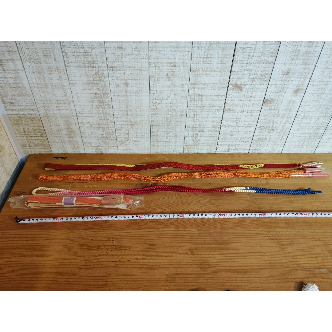 帯締め　新品　4点　セット　 和装小物 帯締 着物 正絹　未使用 レディースの水着/浴衣(和装小物)の商品写真