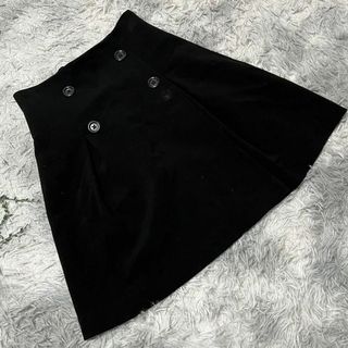 【GRAND TABLE】フレアスカート　(M)　ブラック(ひざ丈スカート)