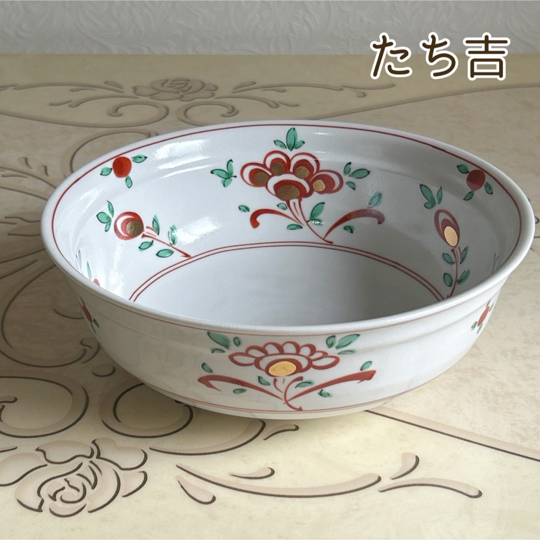 たち吉 - たち吉 赤絵 盛鉢 大鉢 煮物鉢 金彩 深皿 中鉢 花紋 和 たち吉 - たち吉 赤絵 盛鉢 大鉢 煮物鉢 金彩 深皿 中鉢 花紋 和