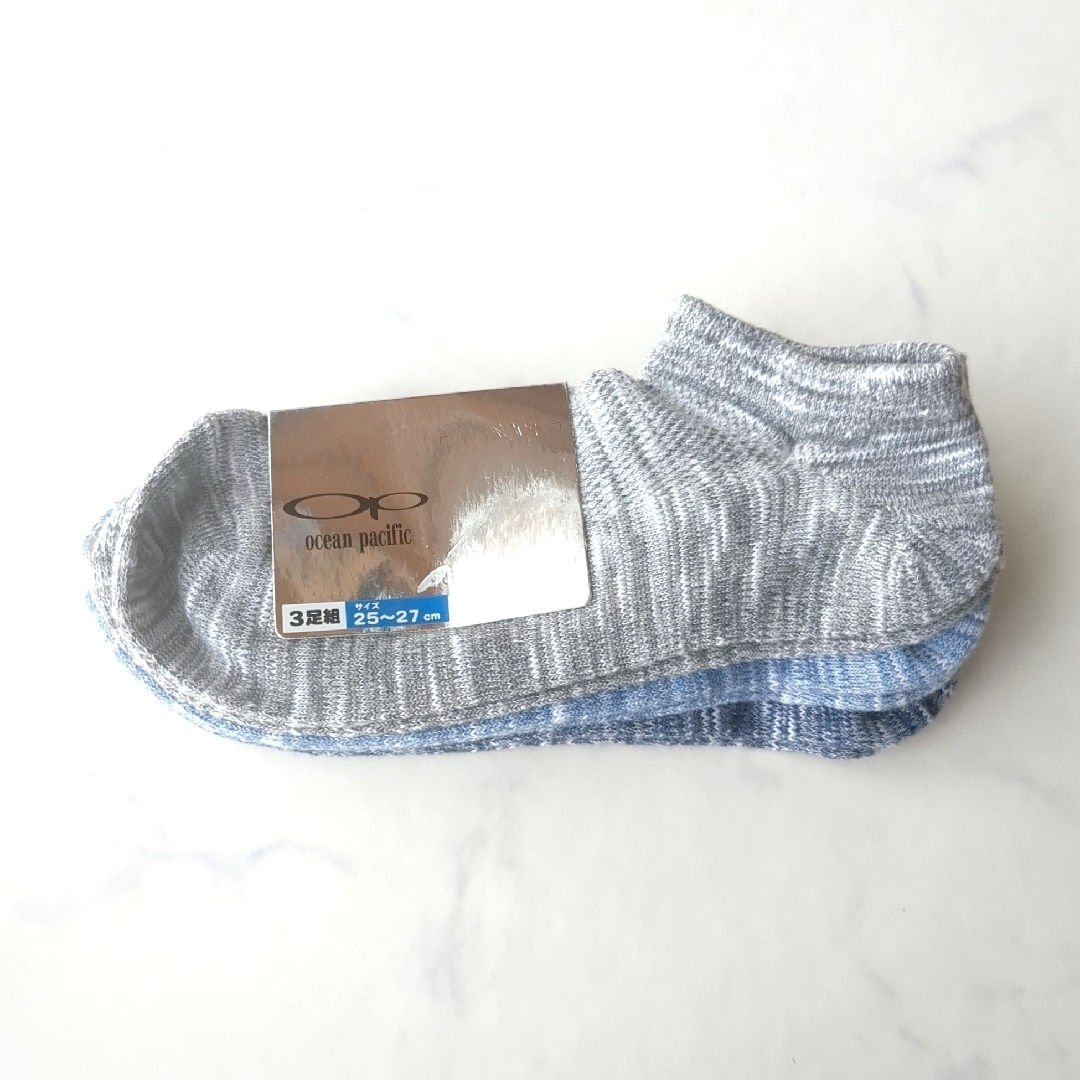 OCEAN PACIFIC(オーシャンパシフィック)のソックス３足組　スニーカーソックス　くるぶしソックス　ショートソックス メンズのレッグウェア(ソックス)の商品写真