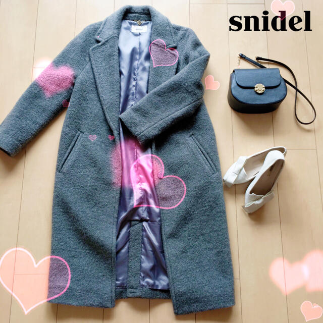 SNIDEL(スナイデル)の【snidel】シャギーロングコート レディースのジャケット/アウター(ロングコート)の商品写真