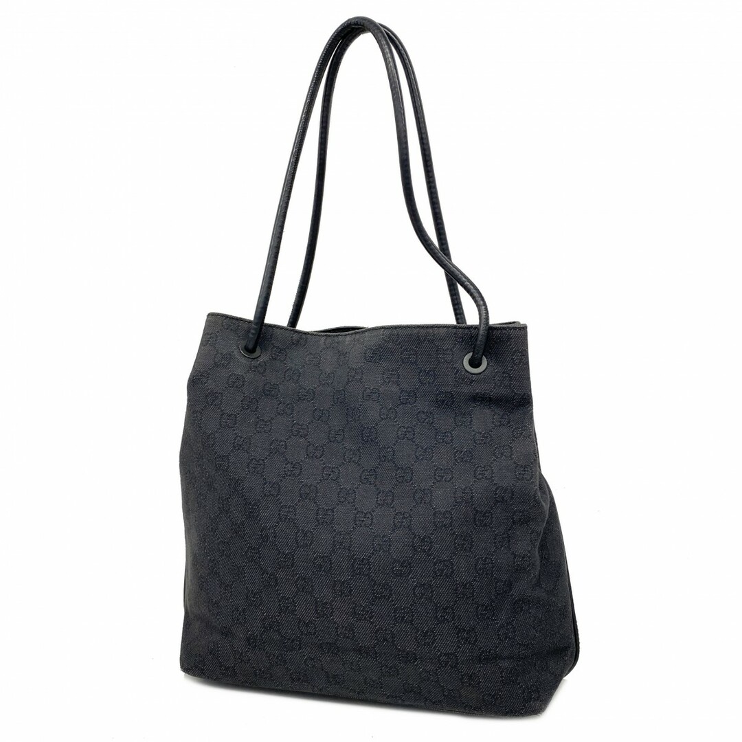 GUCCI - ★SALE【5dc4053】グッチ トートバッグ 101341 デニム ブラック【中古】レディース