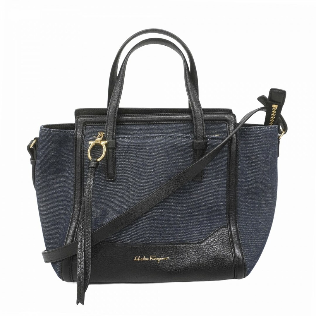 Salvatore Ferragamo フェラガモ 2WAYハンドバッグ ブラック