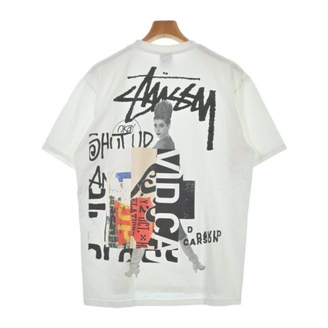 STUSSY - STUSSY ステューシー Tシャツ・カットソー L 白 【古着 STUSSY - STUSSY ステューシー Tシャツ・カットソー L 白 【古着