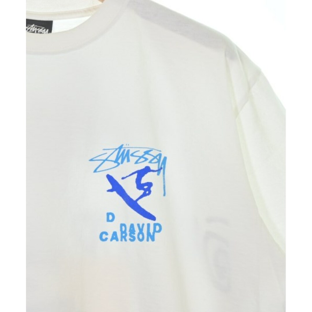 STUSSY - STUSSY ステューシー Tシャツ・カットソー L 白 【古着 STUSSY - STUSSY ステューシー Tシャツ・カットソー L 白 【古着
