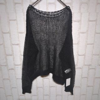 チャオパニックティピー(CIAOPANIC TYPY)の美品★CIAOPANIC TYPY シアーニット ドロップショルダー 透かし編み(ニット/セーター)