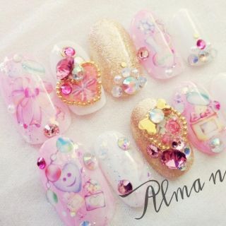 Alma＊パステルたらしこみネイルチップ