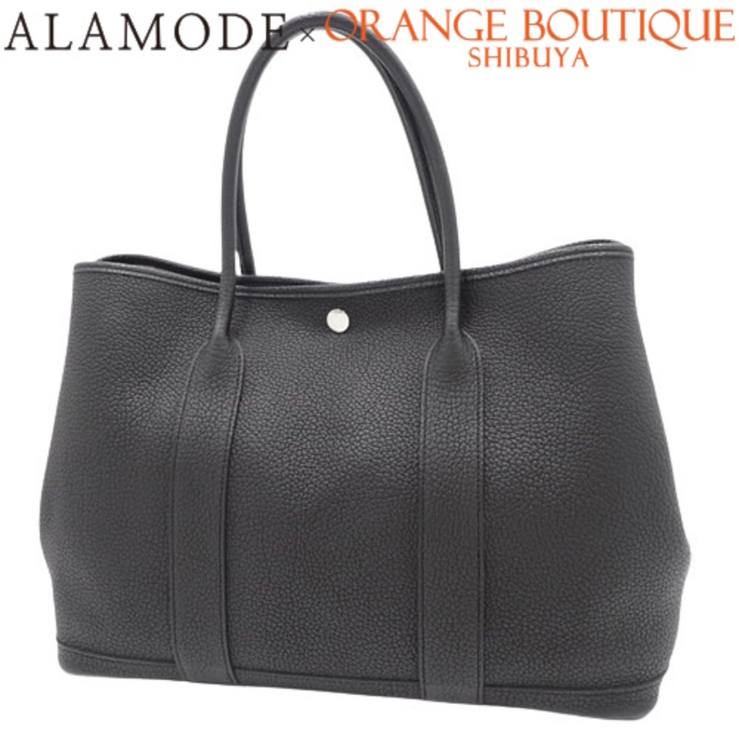 HERMES - HERMES(エルメス) ガーデンパーティPM ブラック黒 ネゴンダ パラジウム金具 シルバー金具 A刻印 ハンドバッグ 肩掛け トートバッグ レディース 40802137414【中古】【アラモード】