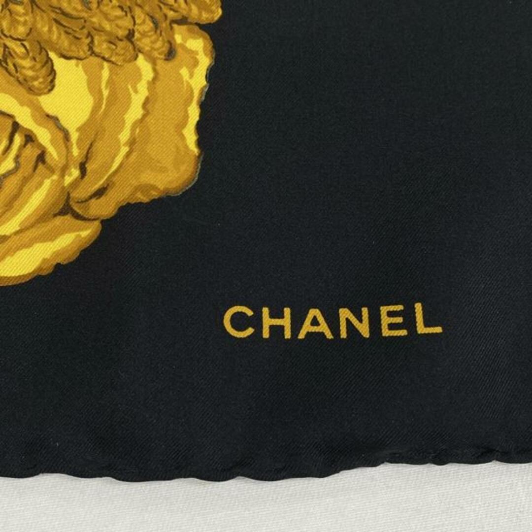 CHANEL - CHANEL(シャネル) スカーフ 黒×イエロー ココマーク CHANEL - CHANEL(シャネル) スカーフ 黒×イエロー ココマーク