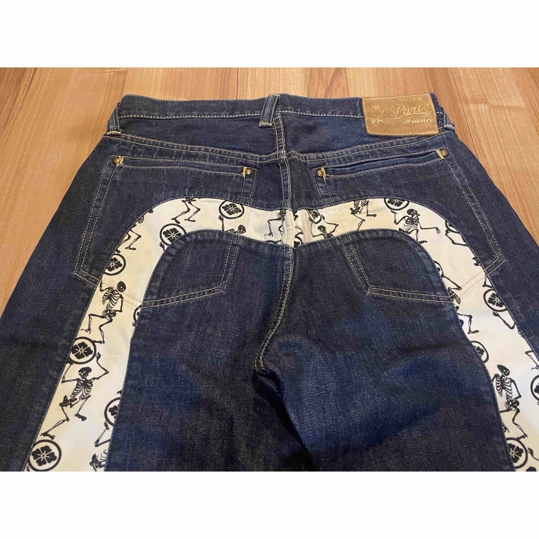 EVISU - サイズ32 切り抜き大黒 ドクロ パリ 赤耳 エヴィス EVISU - サイズ32 切り抜き大黒 ドクロ パリ 赤耳 エヴィス